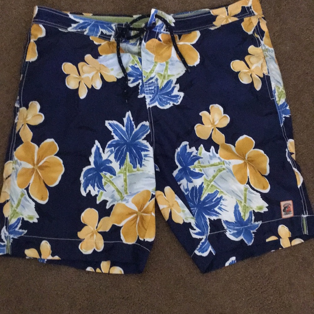 Men’s Tommy Bahama Navy Floral Swim Suit, Size L